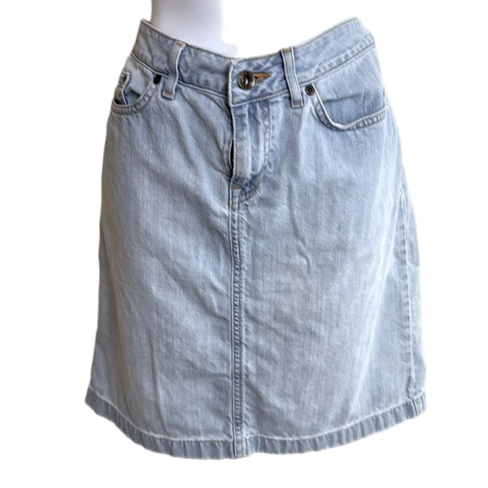 LL Bean Denim Skirt Blue Size 8
